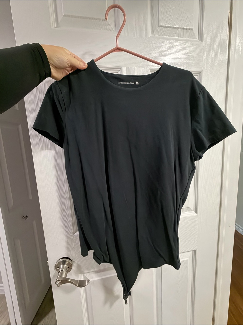 Abercrombie & Fitch Black Short-Sleeve bodysuit